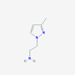 molecular formula C6H11N3 B1274605 2-(3-甲基-吡唑-1-基)-乙胺 CAS No. 62821-90-3