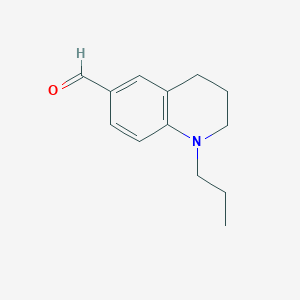 molecular formula C13H17NO B1274612 1-丙基-1,2,3,4-四氢喹啉-6-甲醛 CAS No. 876710-88-2