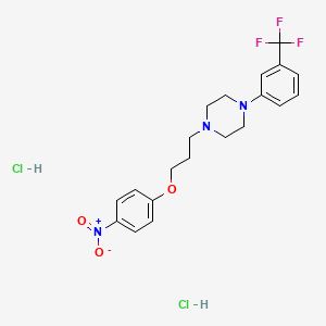 Piperazine, 1-(3-(4-nitrophenoxy)propyl)-4-(3-(trifluoromethyl)phenyl)-, dihydrochloride