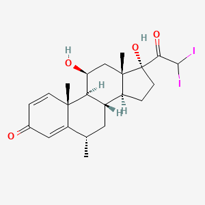 11beta,17-Dihydroxy-21,21-diiodo-6alpha-methylpregna-1,4-diene-3,20-dione