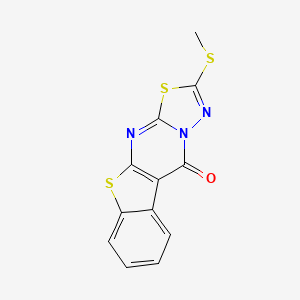 10H-(1)Benzothieno(2,3-d)-1,3,4-thiadiazolo(3,2-a)pyrimidin-10-one, 2-(methylthio)-