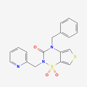 2H-Thieno(3,4-e)-1,2,4-thiadiazin-3(4H)-one, 4-(phenylmethyl)-2-(2-pyridinylmethyl)-, 1,1-dioxide