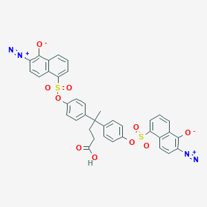 4-(((6-Diazo-5,6-dihydro-5-oxo-1-naphthyl)sulphonyl)oxy)-gamma-(4-(((6-diazo-5,6-dihydro-5-oxo-1-naphthyl)sulphonyl)oxy)phenyl)-gamma-methylbenzenebutyric acid