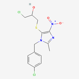 1-Chloro-3-((1-((4-chlorophenyl)methyl)-2-methyl-4-nitro-1H-imidazol-5-yl)thio)-2-propanol