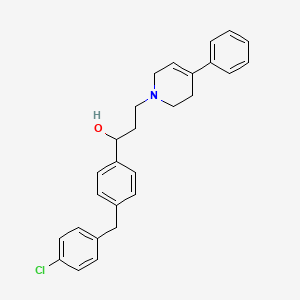 3,6-Dihydro-alpha-(4-((4-chlorophenyl)methyl)phenyl)-4-phenyl-1(2H)-pyridinepropanol