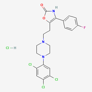 2(3H)-Oxazolone, 4-(4-fluorophenyl)-5-(2-(4-(2,4,5-trichlorophenyl)-1-piperazinyl)ethyl)-, monohydrochloride