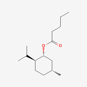 molecular formula C15H28O2 B12746263 (1R-(1alpha,2beta,5alpha))-5-Methyl-2-(1-methylethyl)cyclohexyl valerate CAS No. 64129-94-8