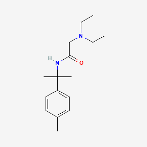 molecular formula C16H26N2O B12746288 Acetamide, 2-(diethylamino)-N-(alpha,alpha,p-trimethylbenzyl)- CAS No. 91793-43-0