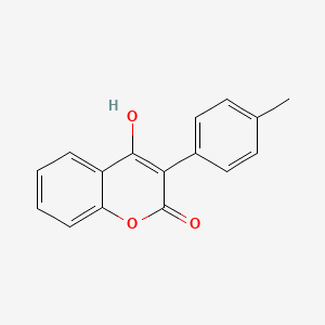 molecular formula C16H12O3 B12746289 COUMARIN, 4-HYDROXY-3-(p-TOLYL)- CAS No. 73791-19-2