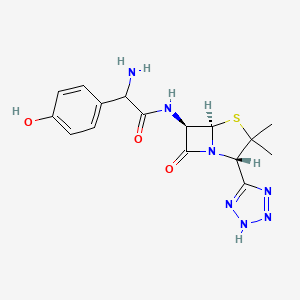 molecular formula C16H19N7O3S B12746322 3-(5-Tetrazolyl)penam CAS No. 57089-17-5