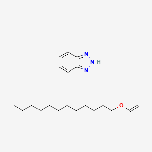 molecular formula C21H35N3O B12746335 1-ethenoxydodecane;4-methyl-2H-benzotriazole 