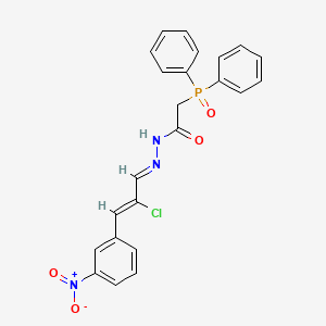 (Diphenylphosphinyl)acetic acid (2-chloro-3-(3-nitrophenyl)-2-propenylidene)hydrazide