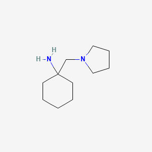 molecular formula C11H22N2 B1274636 1-吡咯烷-1-基甲基-环己胺 CAS No. 876717-44-1