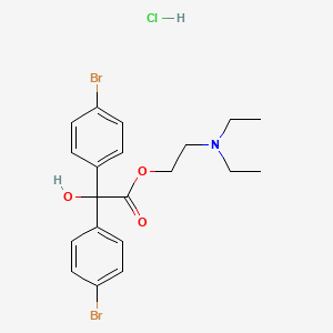 molecular formula C20H24Br2ClNO3 B12746361 2-(Diethylamino)ethyl 4-bromo-alpha-(4-bromophenyl)-alpha-hydroxybenzeneacetate hydrochloride CAS No. 134871-10-6