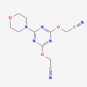 Acetonitrile, 2,2'-((6-(4-morpholinyl)-1,3,5-triazine-2,4-diyl)bis(oxy))bis-