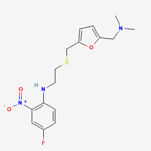 2-Furanmethanamine, N,N-dimethyl-5-(((2-((4-fluoro-2-nitrophenyl)amino)ethyl)thio)methyl)-