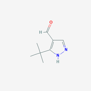 molecular formula C8H12N2O B1274641 3-tert-Butyl-1H-pyrazole-4-carbaldehyde CAS No. 1001020-17-2