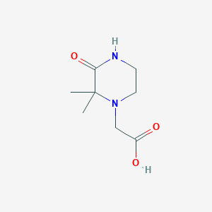 molecular formula C8H14N2O3 B1274643 2-(2,2-二甲基-3-氧代哌嗪-1-基)乙酸 CAS No. 856437-83-7