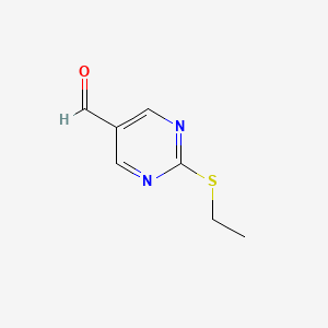 molecular formula C7H8N2OS B1274648 2-乙基硫代-嘧啶-5-甲醛 CAS No. 876890-28-7