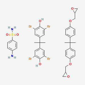 4-Aminobenzenesulfonamide;2,6-dibromo-4-[2-(3,5-dibromo-4-hydroxyphenyl)propan-2-yl]phenol;2-[[4-[2-[4-(oxiran-2-ylmethoxy)phenyl]propan-2-yl]phenoxy]methyl]oxirane