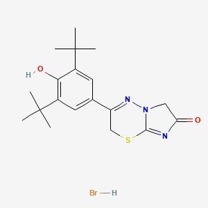 3-(3,5-Di-t-butyl-4-hydroxyphenyl)-7-oxo-6,7-dihydro-2H-imidazo(2,1-b)(1,3,4)thiadiazine HBr