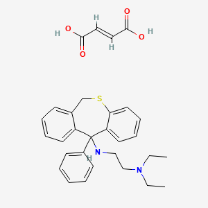 11-(2-Diethylaminoethylamino)-11-phenyl-6,11-dihydrodibenzo(b,e)thiepin maleate