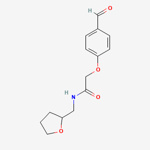 B1274660 2-(4-Formyl-phenoxy)-N-(tetrahydro-furan-2-ylmethyl)-acetamide CAS No. 680992-22-7
