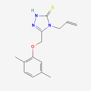molecular formula C14H17N3OS B1274662 4-烯丙基-5-[(2,5-二甲基苯氧基)甲基]-4H-1,2,4-三唑-3-硫醇 CAS No. 590354-68-0
