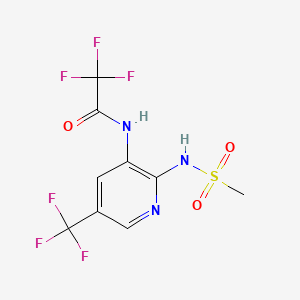 Acetamide, N-(2-((methylsulfonyl)amino)-5-(trifluoromethyl)-3-pyridinyl)-2,2,2-trifluoro-