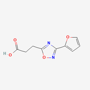 molecular formula C9H8N2O4 B1274667 Ácido 3-[3-(2-Furil)-1,2,4-oxadiazol-5-il]propanoico CAS No. 878437-14-0