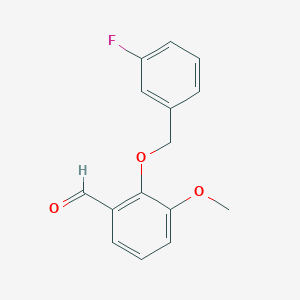molecular formula C15H13FO3 B1274675 2-(3-Fluoro-benzyloxy)-3-methoxy-benzaldehyde CAS No. 588696-81-5