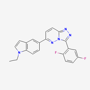 3-(2,5-Difluorophenyl)-6-(1-ethyl-1H-indol-5-yl)-1,2,4-triazolo(4,3-b)pyridazine