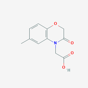 molecular formula C11H11NO4 B1274682 (6-methyl-3-oxo-2,3-dihydro-4H-1,4-benzoxazin-4-yl)acetic acid CAS No. 134997-69-6