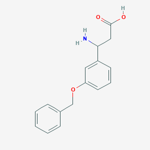 molecular formula C16H17NO3 B1274683 3-Amino-3-[3-(benzyloxy)phenyl]propanoic acid CAS No. 299439-16-0