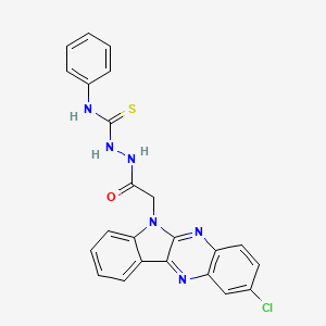 6H-Indolo(2,3-b)quinoxaline-6-acetic acid, 2-chloro-, 2-((phenylamino)thioxomethyl)hydrazide