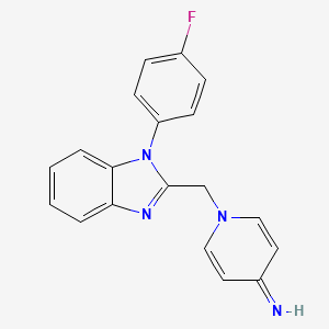 1-[[1-(4-fluorophenyl)benzimidazol-2-yl]methyl]pyridin-4-imine