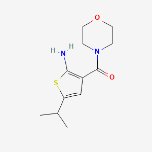 molecular formula C12H18N2O2S B1274701 (2-氨基-5-异丙基噻吩-3-基)(吗啉代)-甲烷酮 CAS No. 588714-50-5