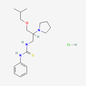 N-(3-(2-Methylpropoxy)-2-(1-pyrrolidinyl)propyl)-N'-phenylthiourea monohydrochloride