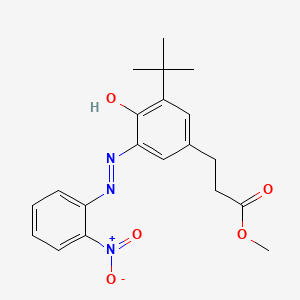 Benzenepropanoic acid, 3-(1,1-dimethylethyl)-4-hydroxy-5-((2-nitrophenyl)azo)-, methyl ester