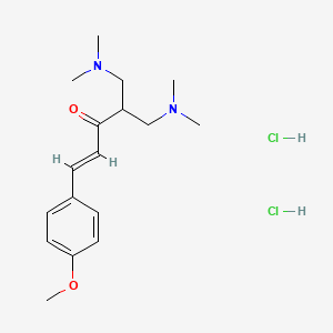 1-Penten-3-one, 5-(dimethylamino)-4-((dimethylamino)methyl)-1-(4-methoxyphenyl)-, dihydrochloride, (E)-