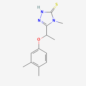 molecular formula C13H17N3OS B1274723 5-[1-(3,4-dimethylphenoxy)ethyl]-4-methyl-4H-1,2,4-triazole-3-thiol CAS No. 588673-73-8