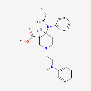 3-Piperidinecarboxylic acid, 1-(2-(methylphenylamino)ethyl)-4-((1-oxopropyl)phenylamino)-, methyl ester