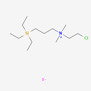 (2-Chloroethyl)dimethyl(3-(triethylsilyl)propyl)ammonium iodide