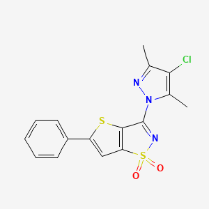 Thieno(2,3-d)isothiazole, 3-(4-chloro-3,5-dimethyl-1H-pyrazol-1-yl)-5-phenyl-, 1,1-dioxide