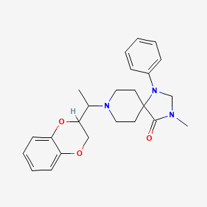 B12747447 8-(1-(2-Benzo-1,4-dioxanyl)ethyl)-3-methyl-4-oxo-1-phenyl-1,3,8-triazaspiro(4.5)decane CAS No. 102395-44-8