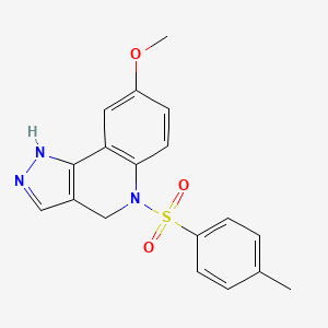 2H-Pyrazolo(4,3-c)quinoline, 4,5-dihydro-8-methoxy-5-((4-methylphenyl)sulfonyl)-