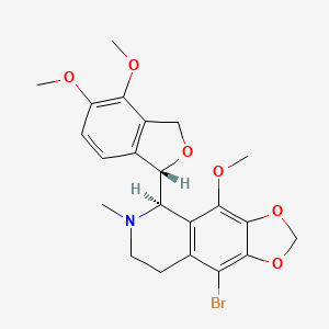 1,3-Dioxolo(4,5-g)isoquinoline, 9-bromo-5-((1S)-1,3-dihydro-4,5-dimethoxy-1-isobenzofuranyl)-5,6,7,8-tetrahydro-4-methoxy-6-methyl-, (5R)-