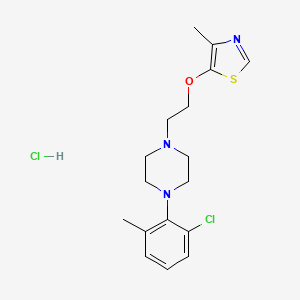 Piperazine, 1-(2-chloro-6-methylphenyl)-4-(2-((4-methyl-5-thiazolyl)oxy)ethyl)-, monohydrochloride