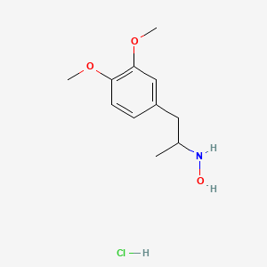 dl-1-(3,4-Dimethoxyphenyl)-2-hydroxyaminopropane hydrochloride