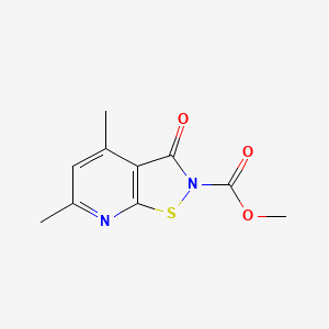 Isothiazolo(5,4-b)pyridine-2-carboxylic acid, 2,3-dihydro-4,6-dimethyl-3-oxo-, methyl ester